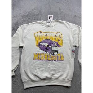Champion NFL Minnesota Vikings White Crewneck Sweatshirt Mens Medium New NWT